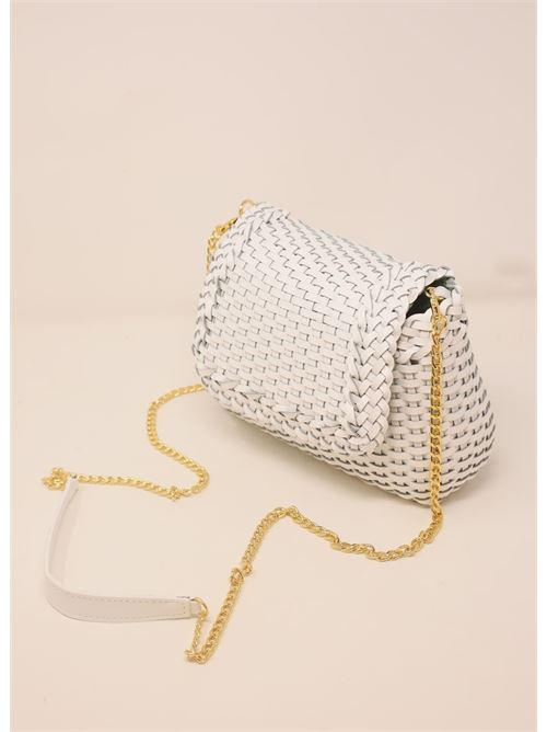 borsa in pelle intrecciata bianca Laboratorio Capri | 602BIANCO